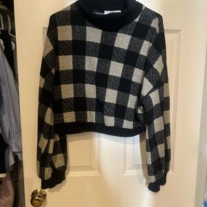 Painted Threads Black and Gray Knit Sweater